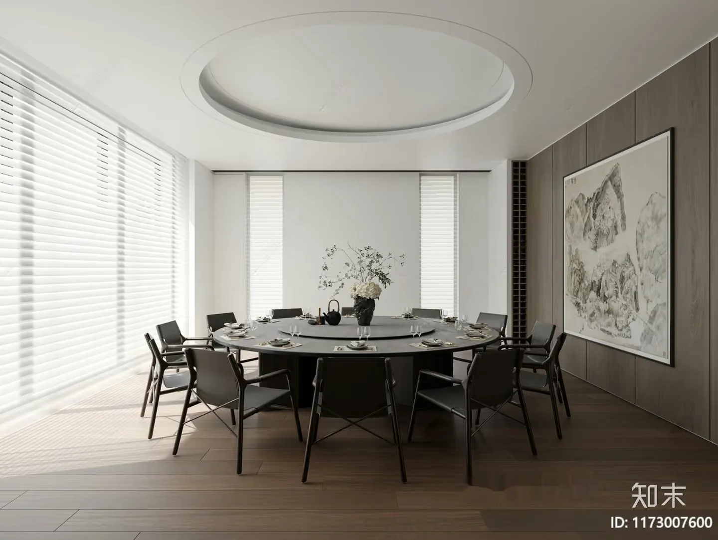 Modern Dining Room 3D Model – 628 – CORONA Render