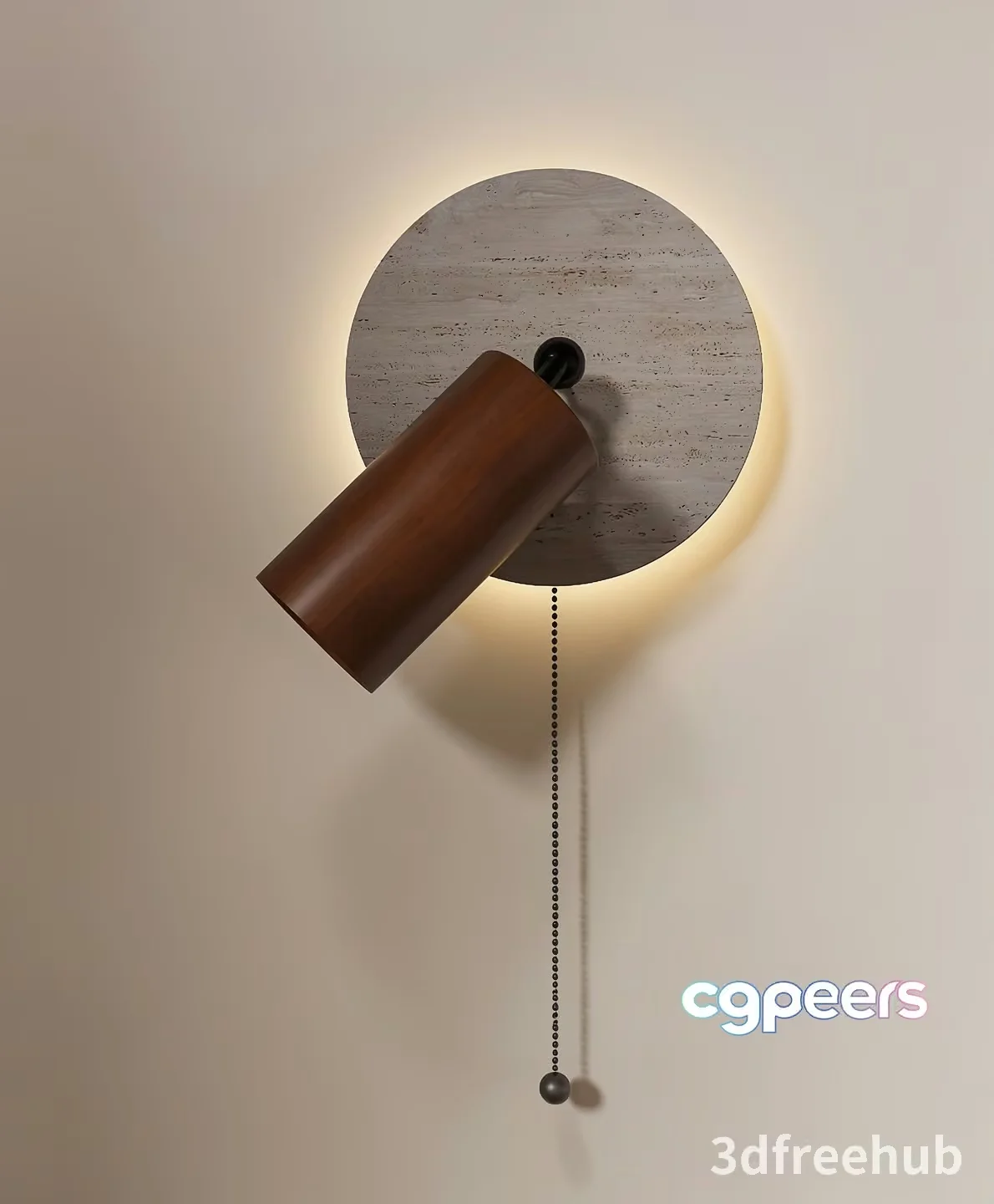 A Light Fixture With A Wooden Design 3D Model – 22712 – VRAY Render