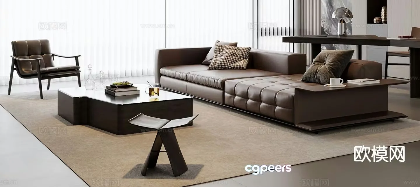 Italian sofa combination 3d model