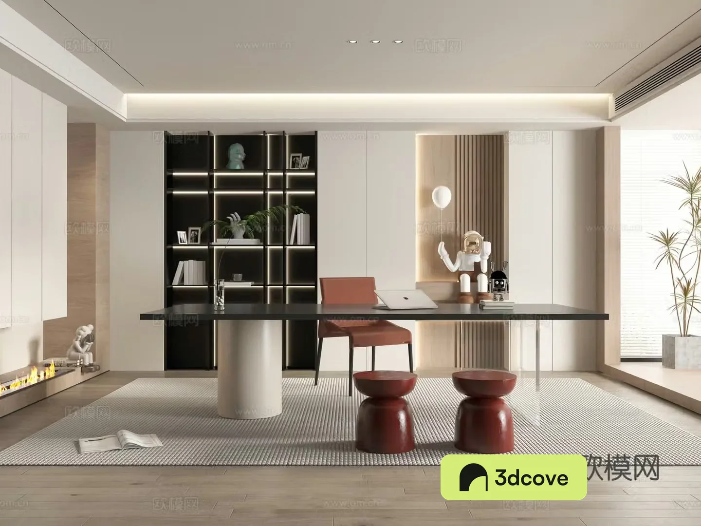 Modern study room