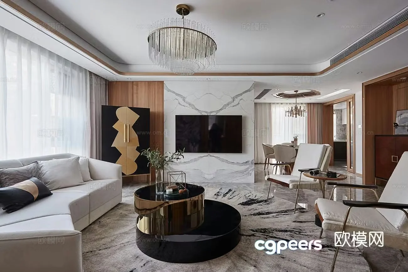 Modern living room 3d model