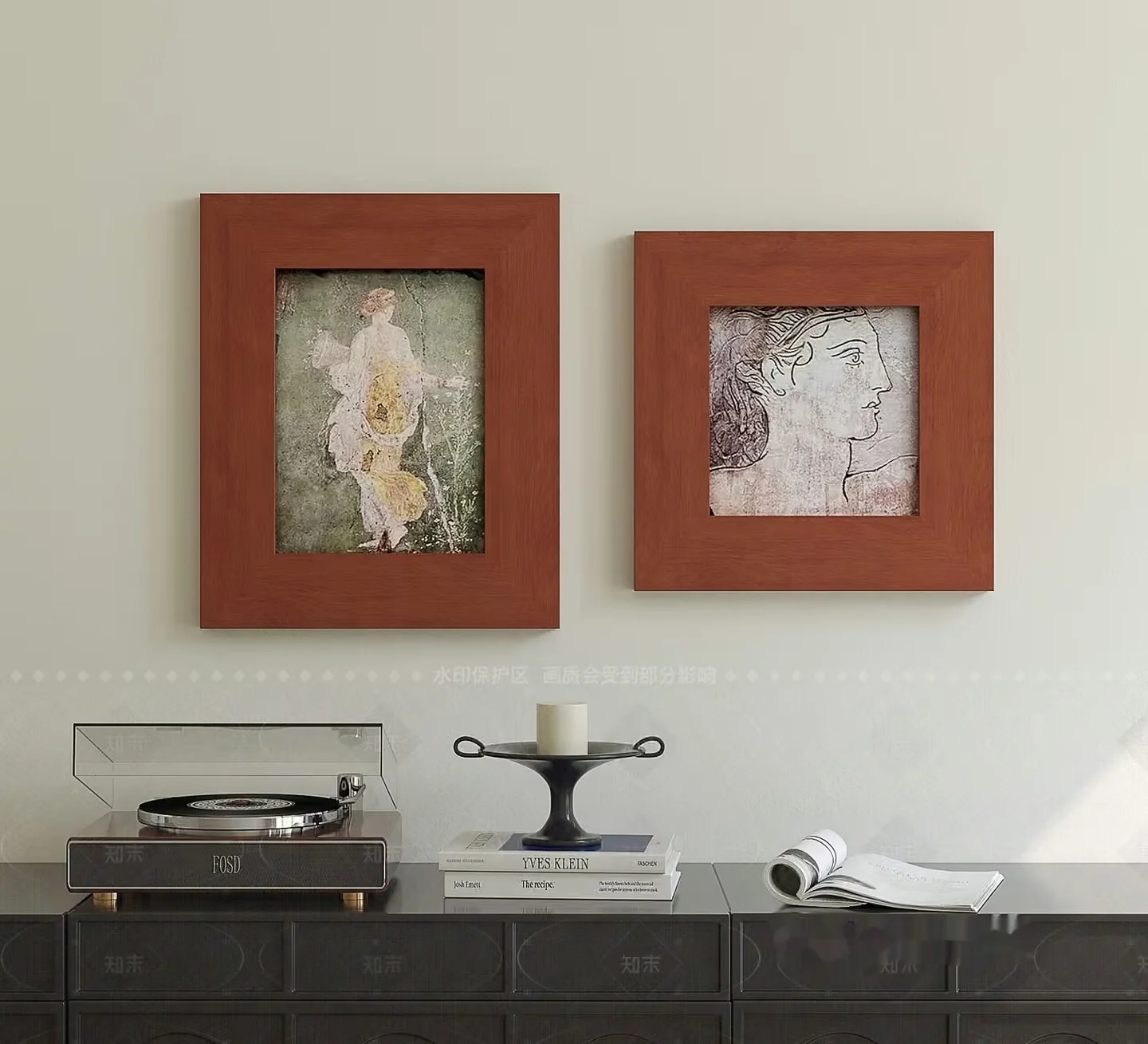 A Framed Painting Of A Woman 3D Model – 1782 – VRAY Render