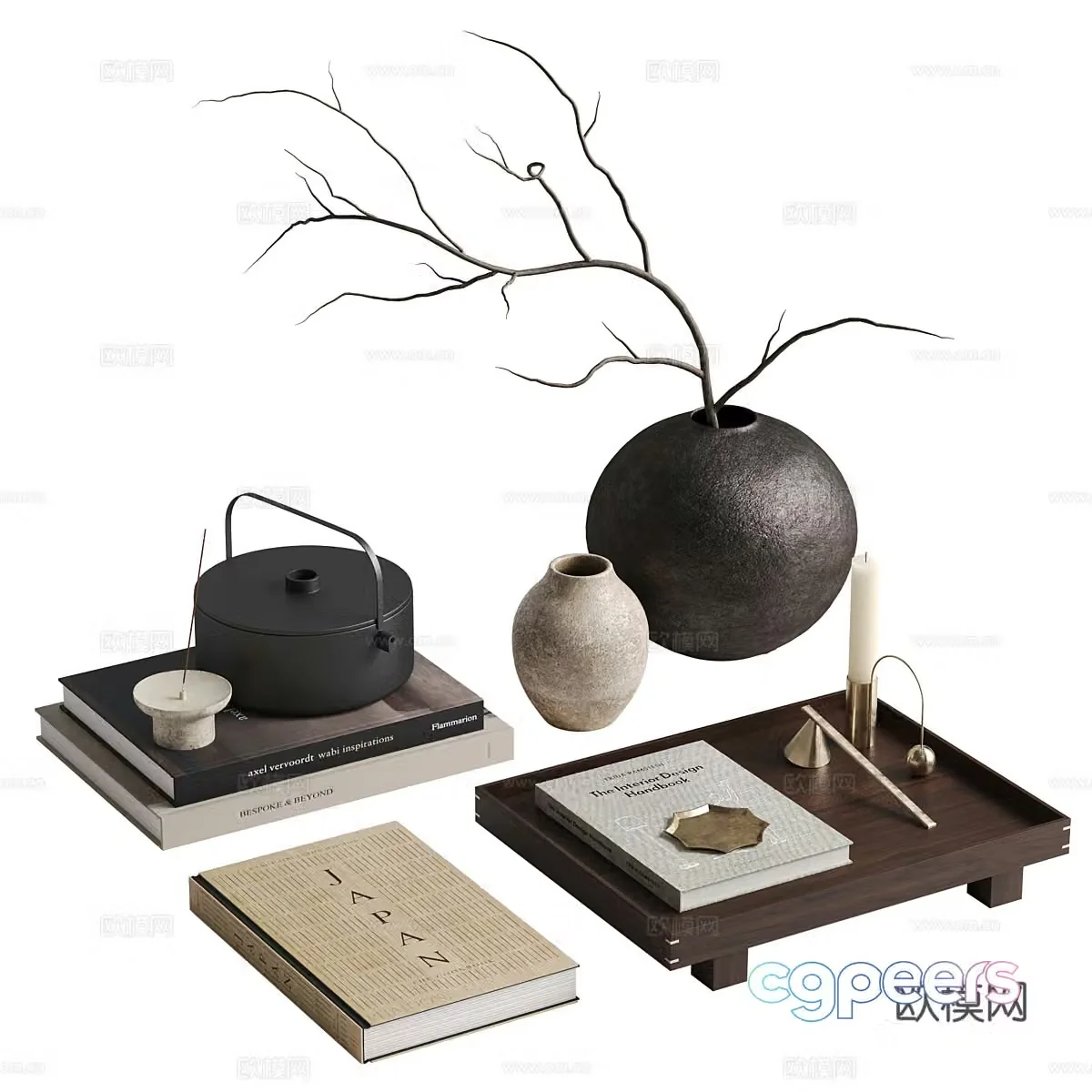 3D model of coffee table ornaments