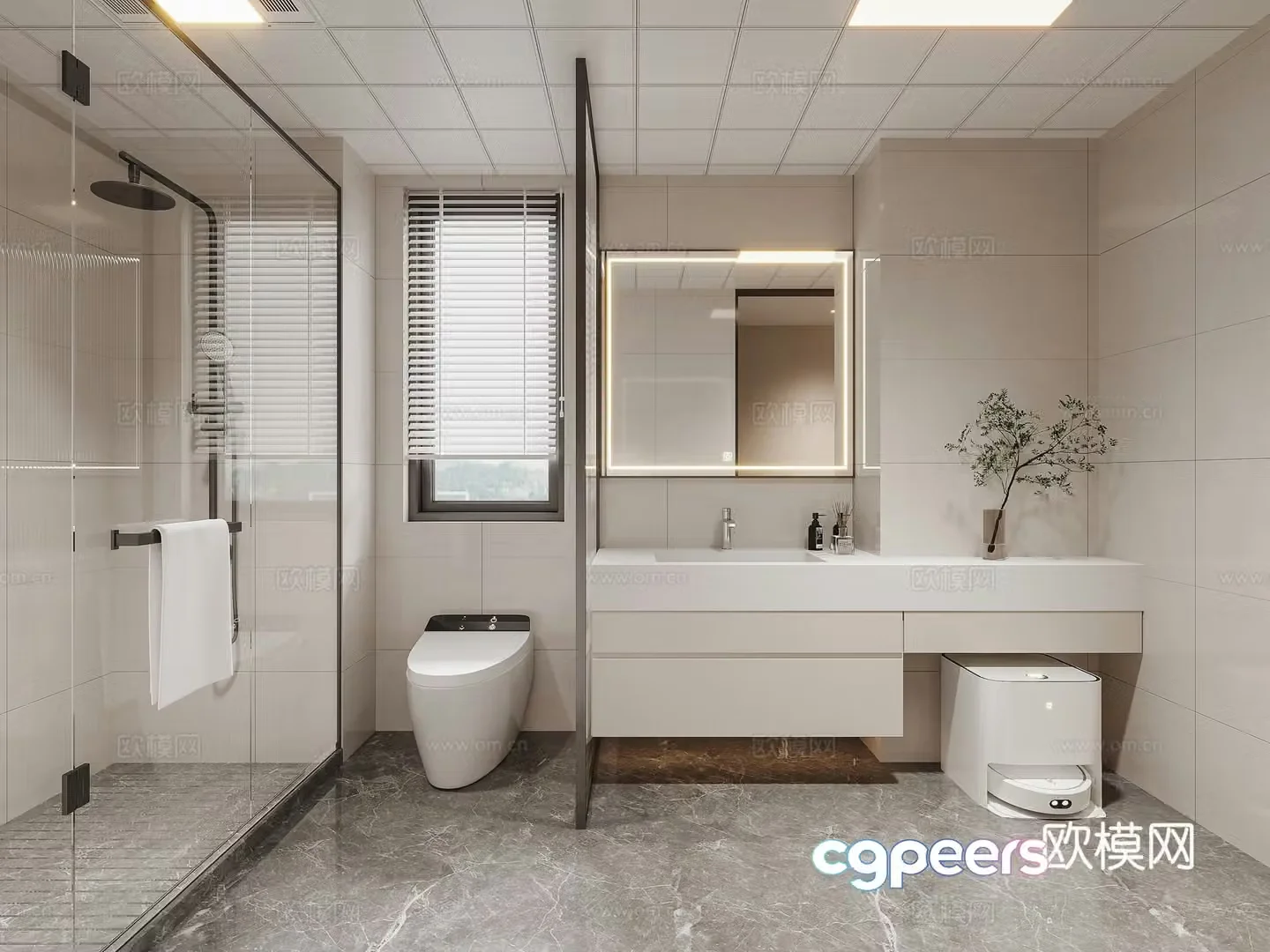 Modern bathroom 3d model