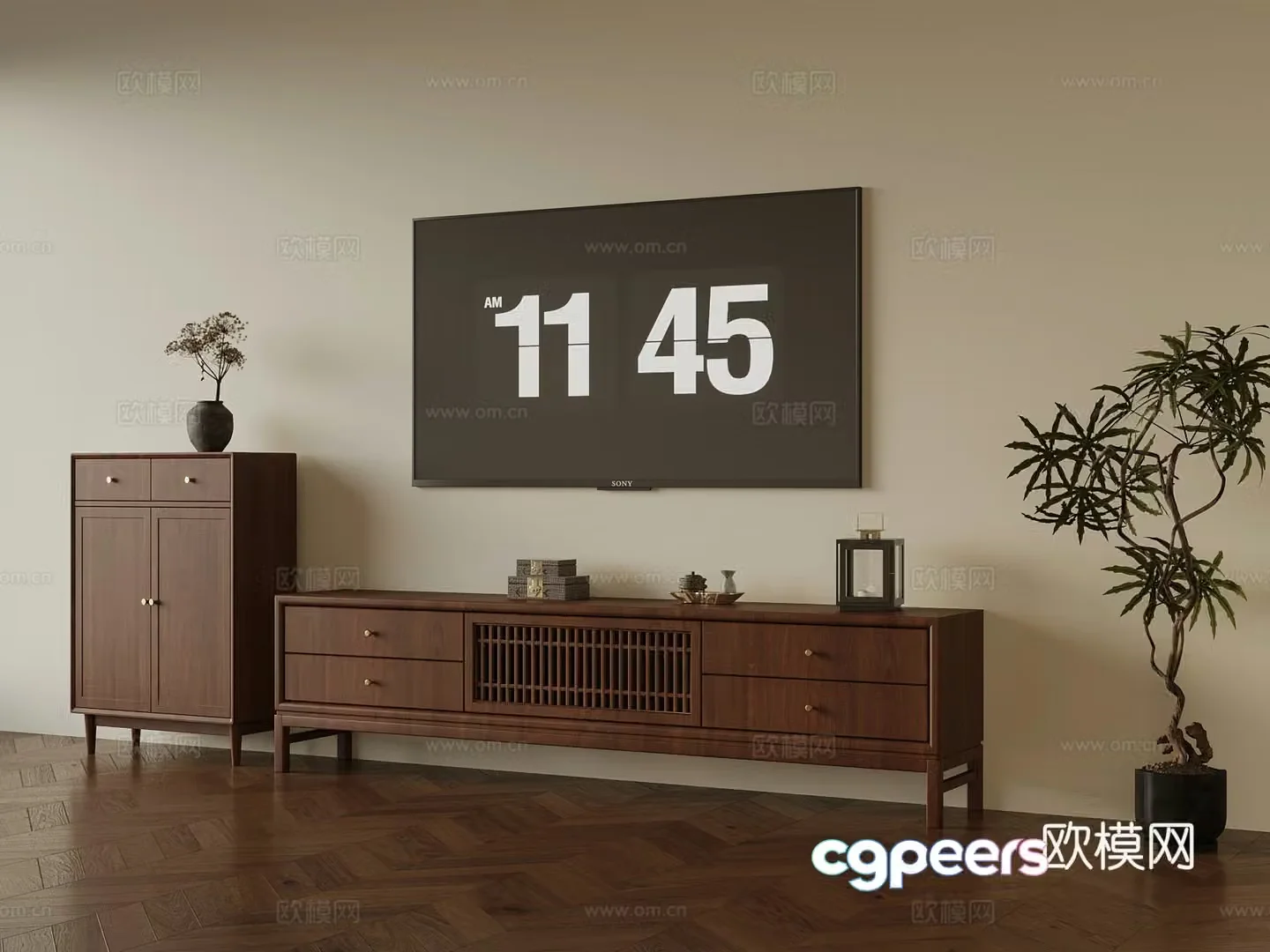 3D model of the medieval TV cabinet