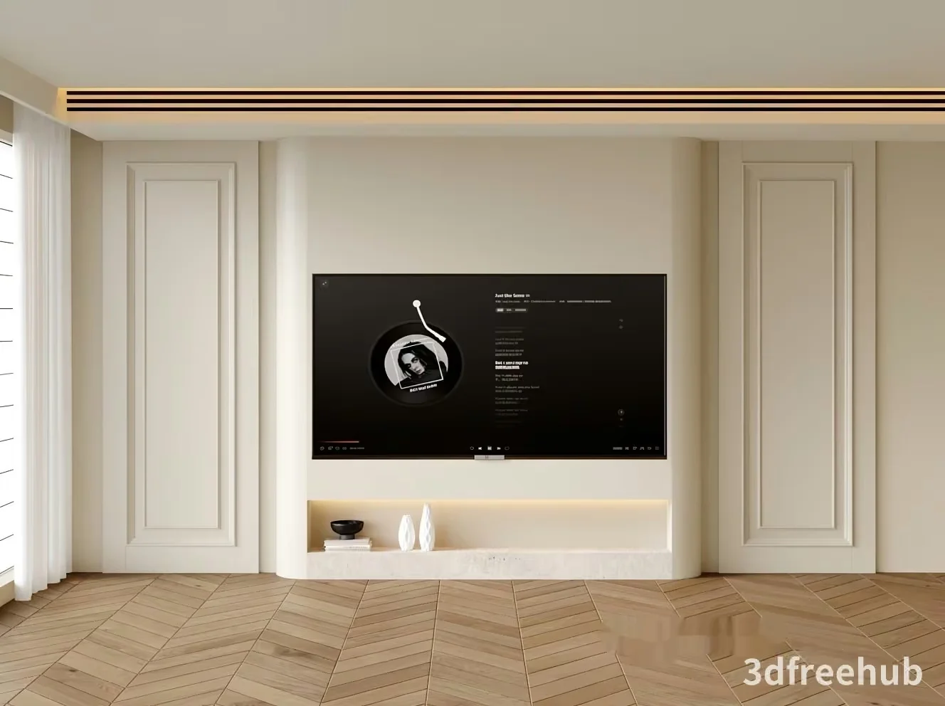 Modern Living Room 3D Model – 19917 – VRAY Render