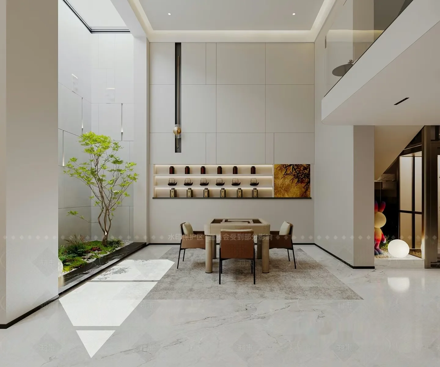 Modern High-Ceilinged Room 3D Model – 20133 – VRAY Render