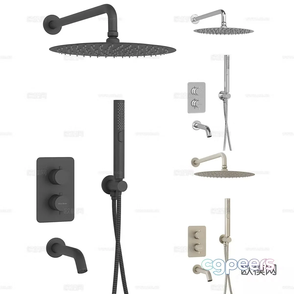 Modern shower head 3d model