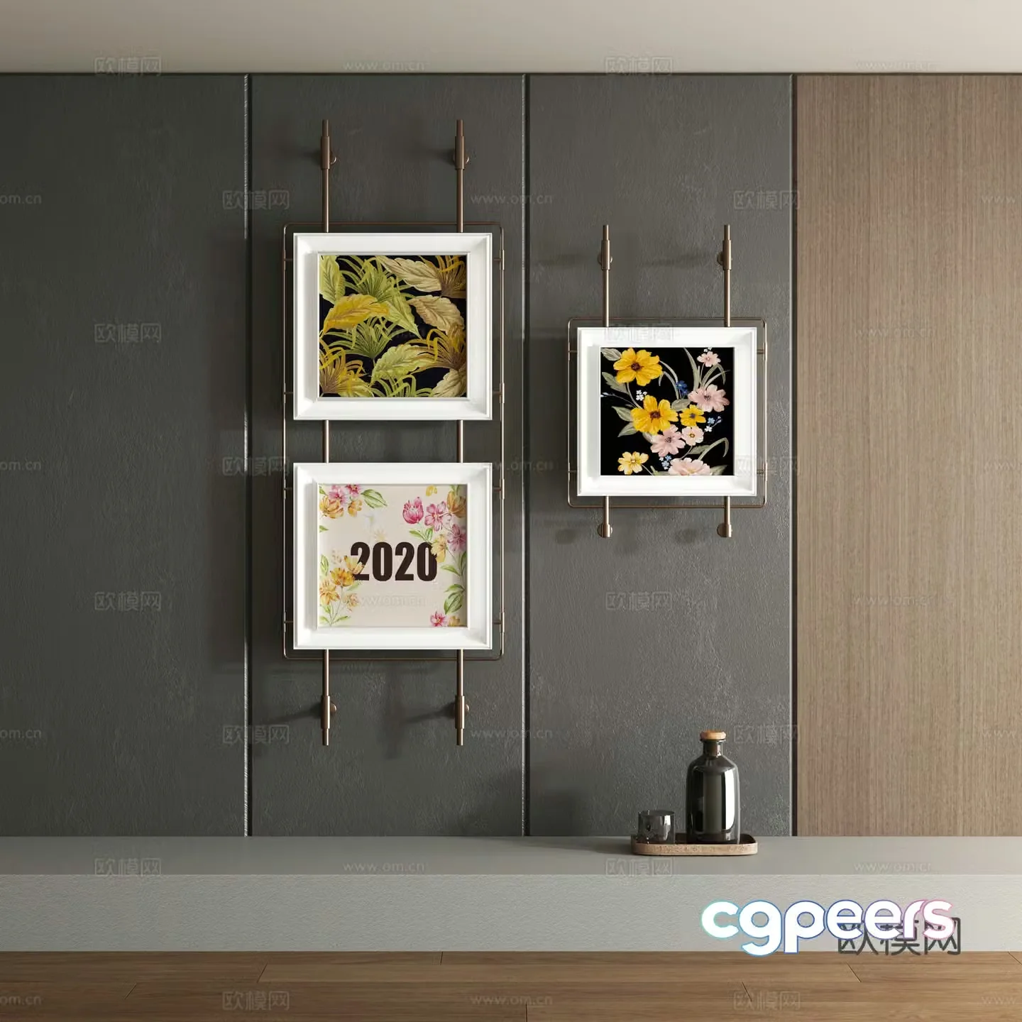 Modern decorative painting 3d model
