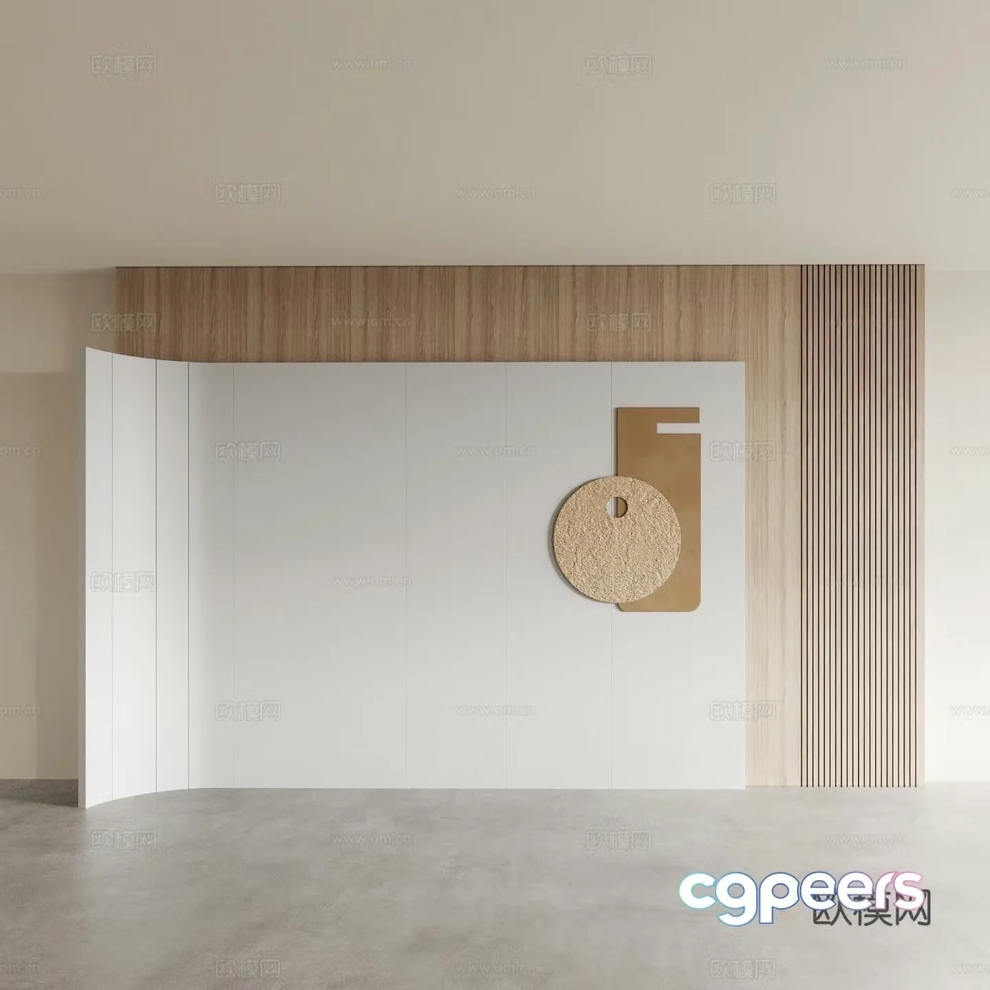 Modern background wall sofa background 3d model