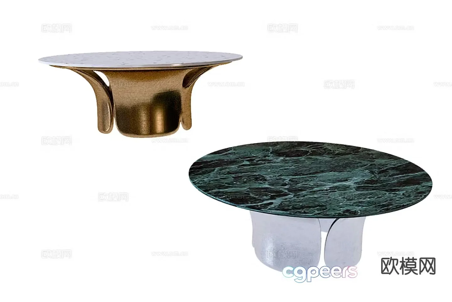 Simple coffee table round coffee table 3d model