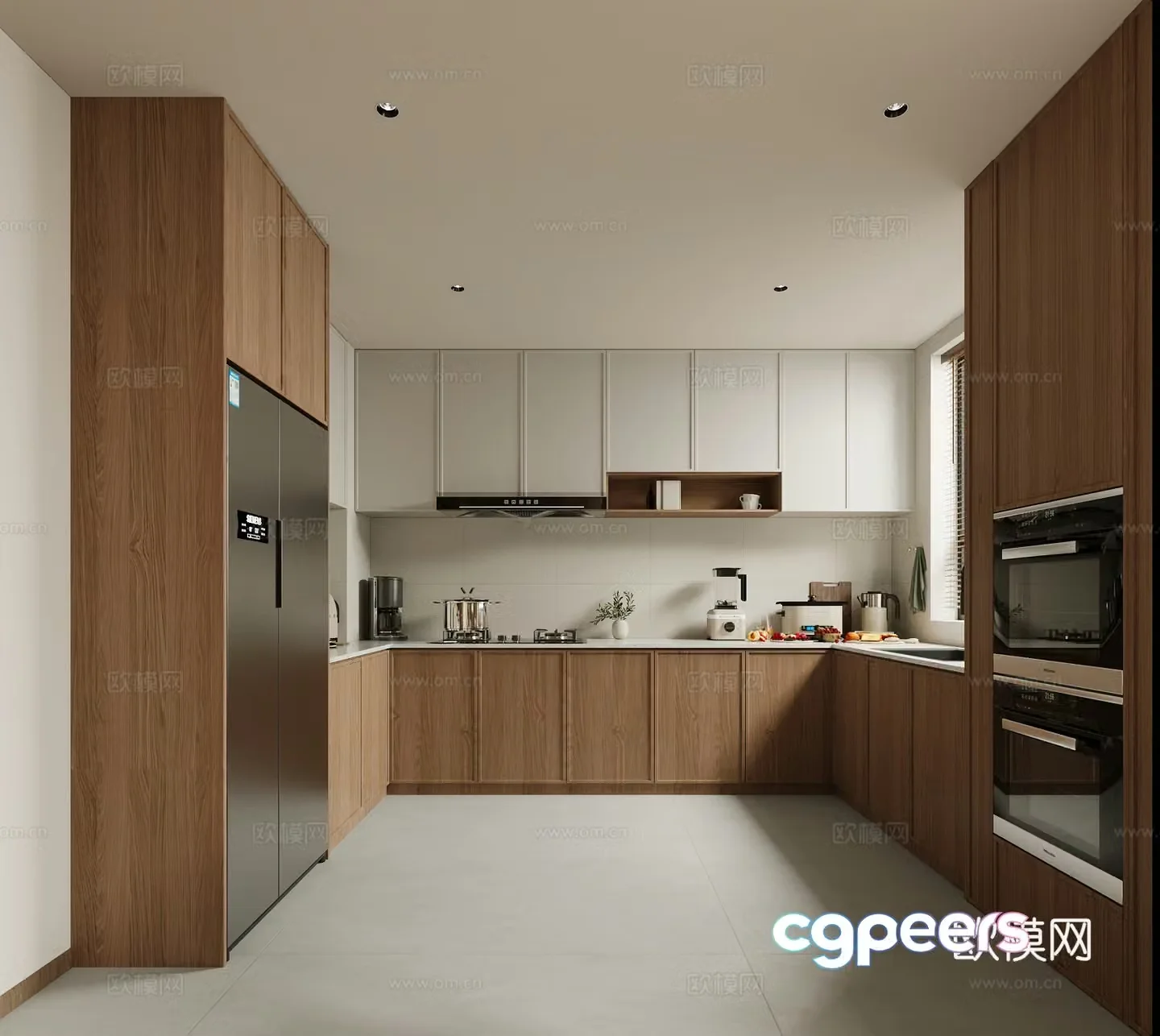 Modern kitchen medieval style kitchen 3d model