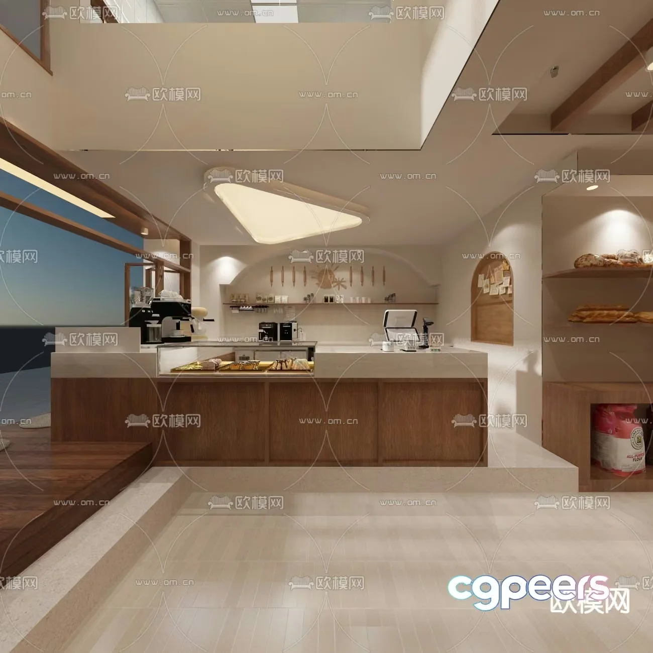 Modern Kitchen Design 3D Model – 8109 – VRAY Render