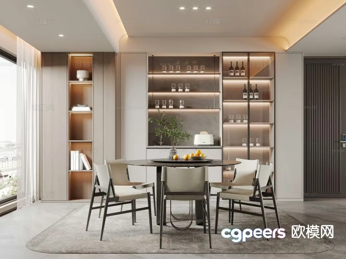 Modern restaurant 3d model