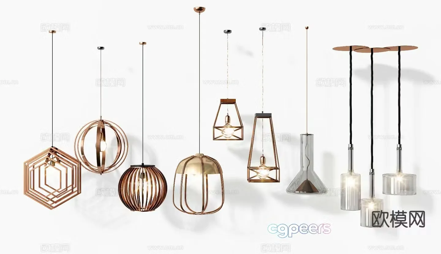 Fashion chandelier metal small chandelier 3d model