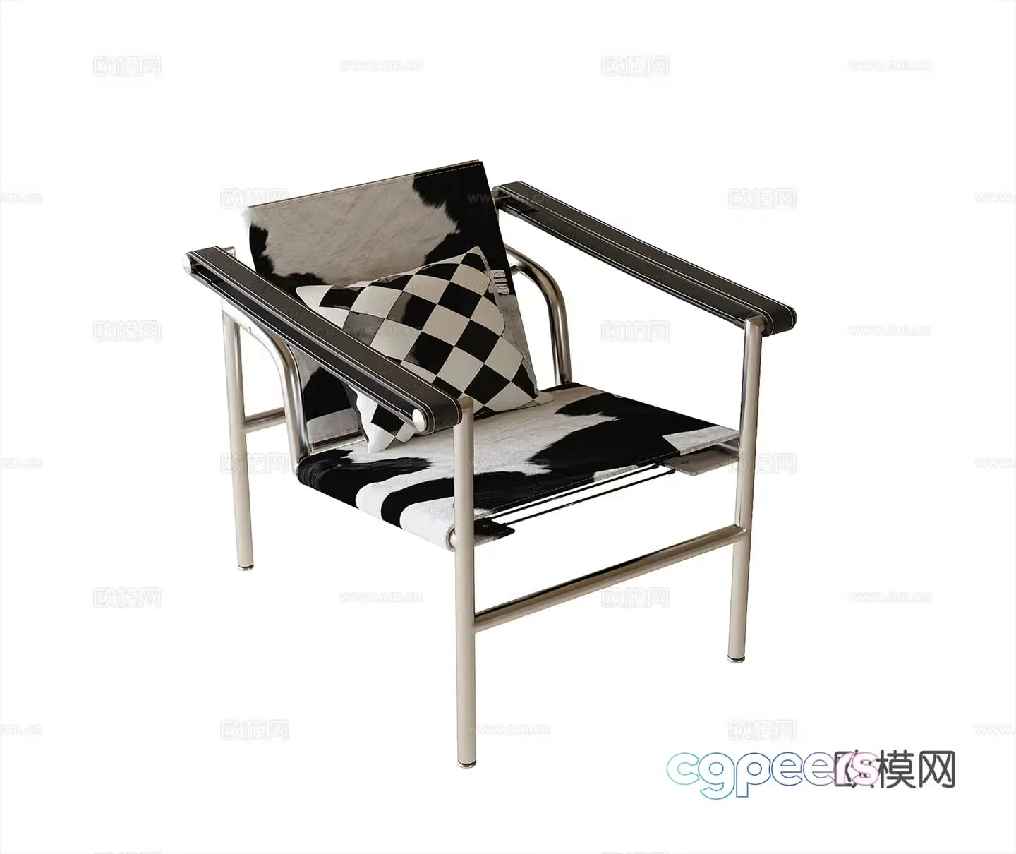 Modern casual chair single chair 3D model