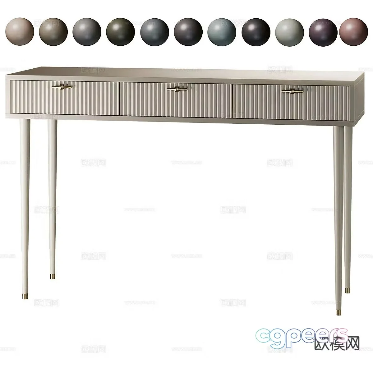 modern desk writing desk 3d model