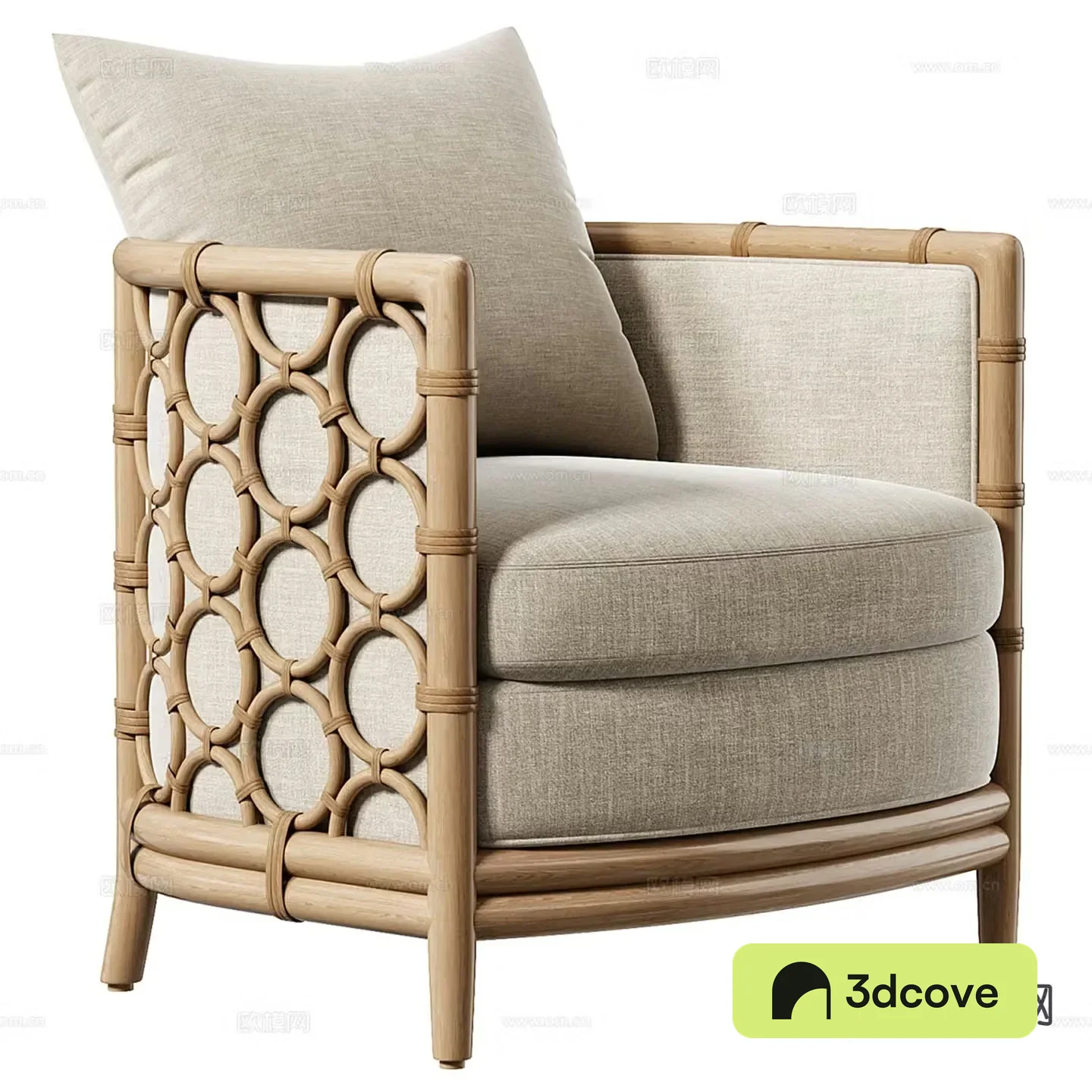 Log style single sofa