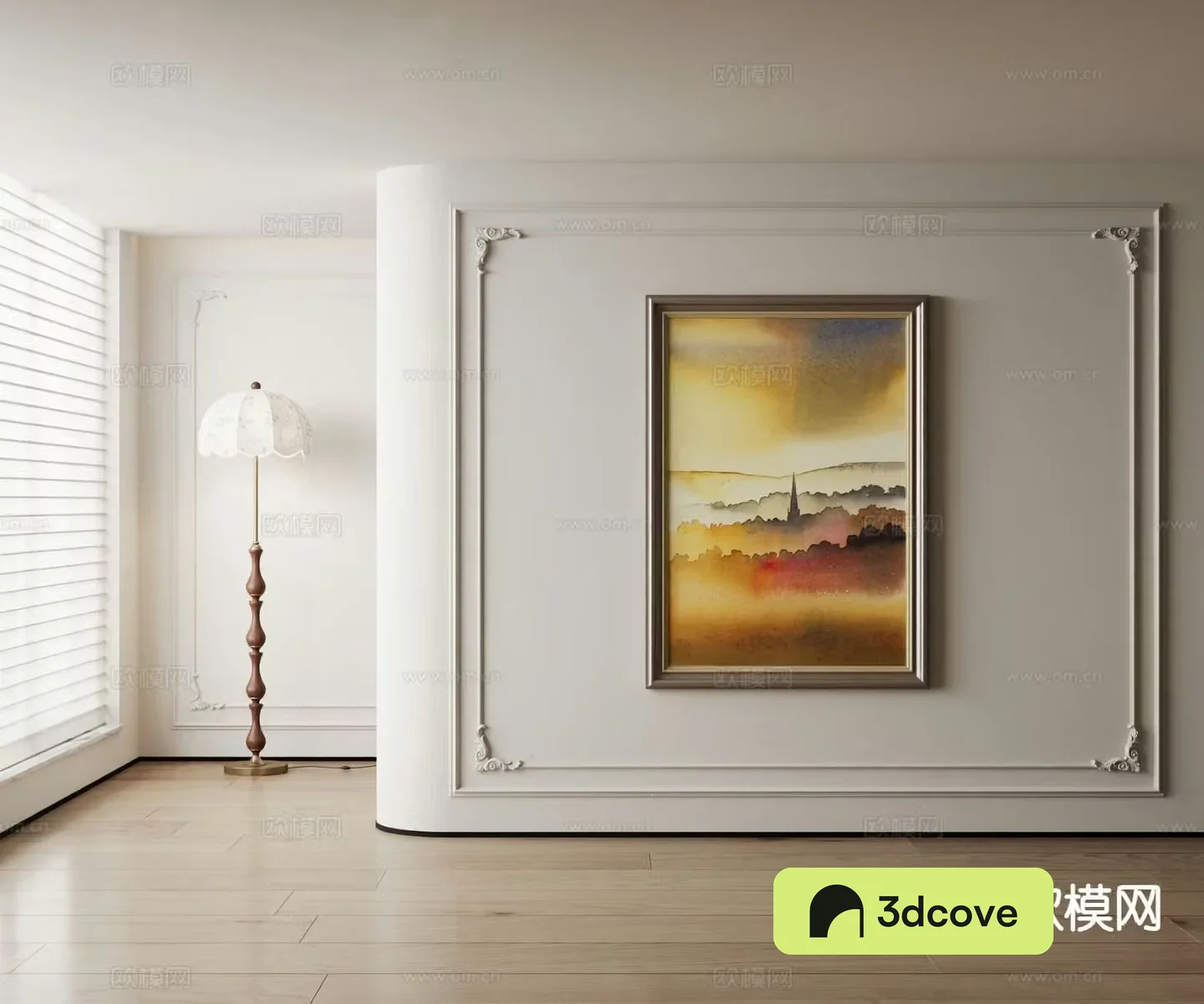 American decorative painting gradient color hanging painting