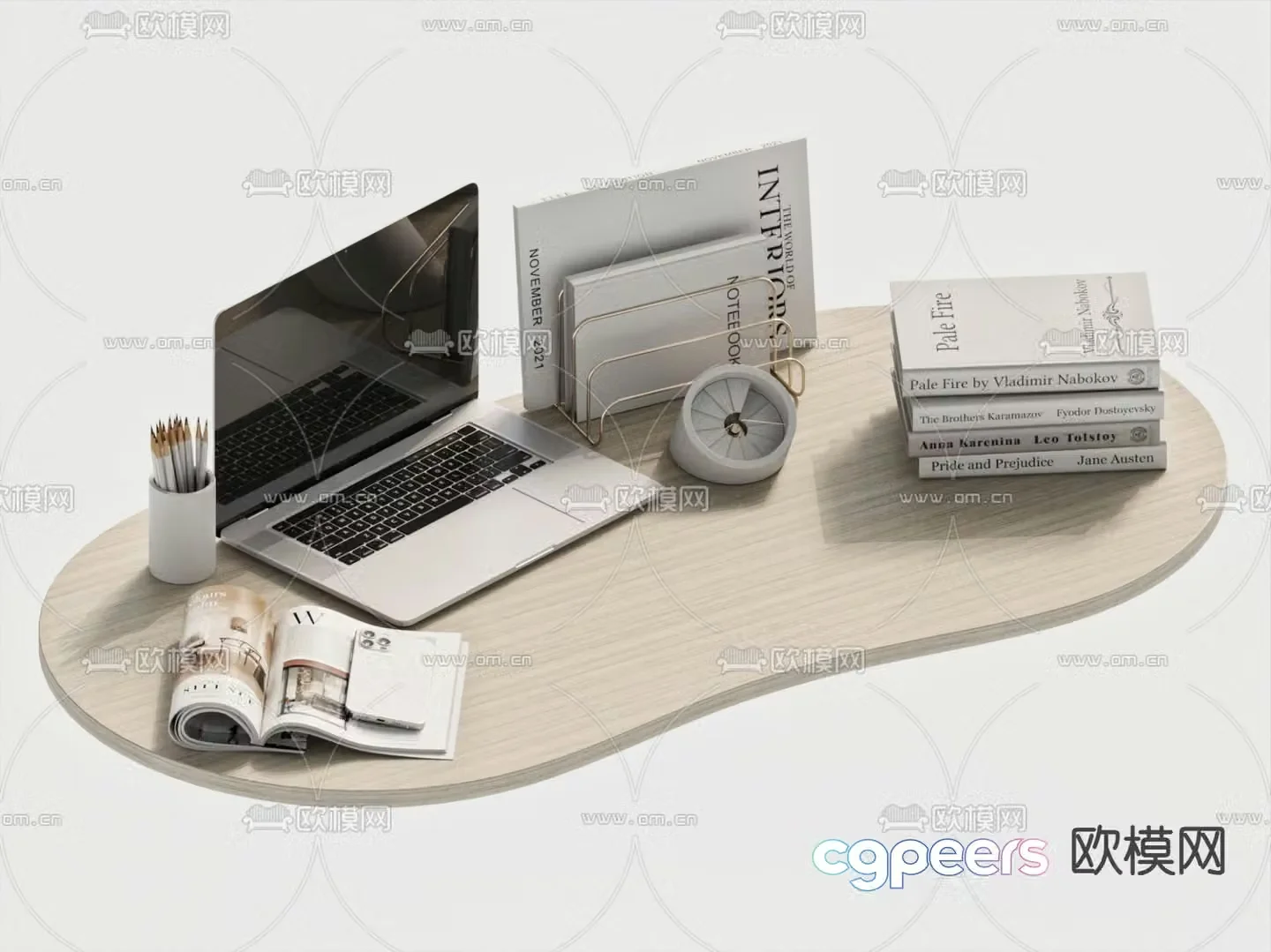office supplies notebook books books 3d model
