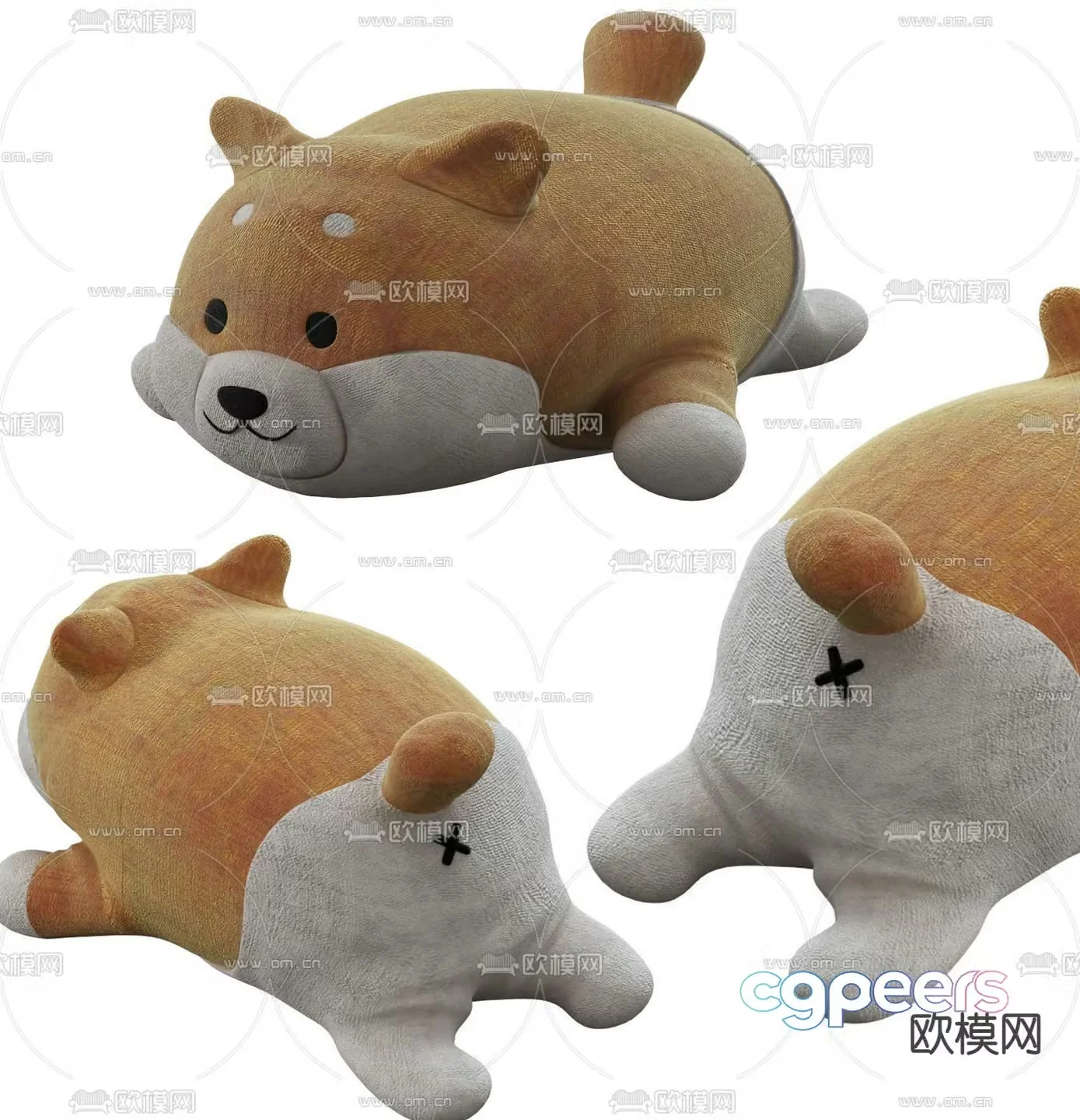 Modern Shiba Inu doll 3d model