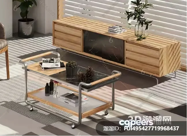 Modern Living Room 3D Model – 14250 – VRAY Render