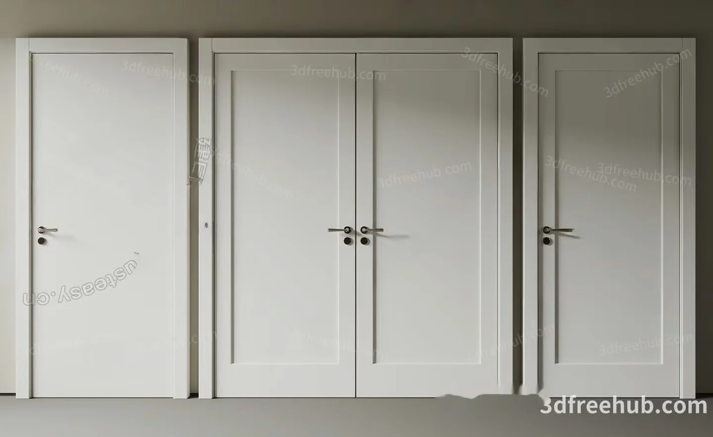 White Doors 3D Model – 19328 – VRAY Render