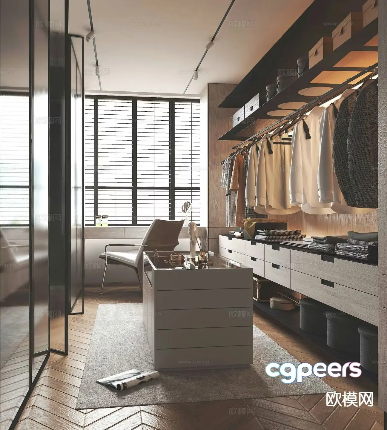 Modern cloakroom 3d model