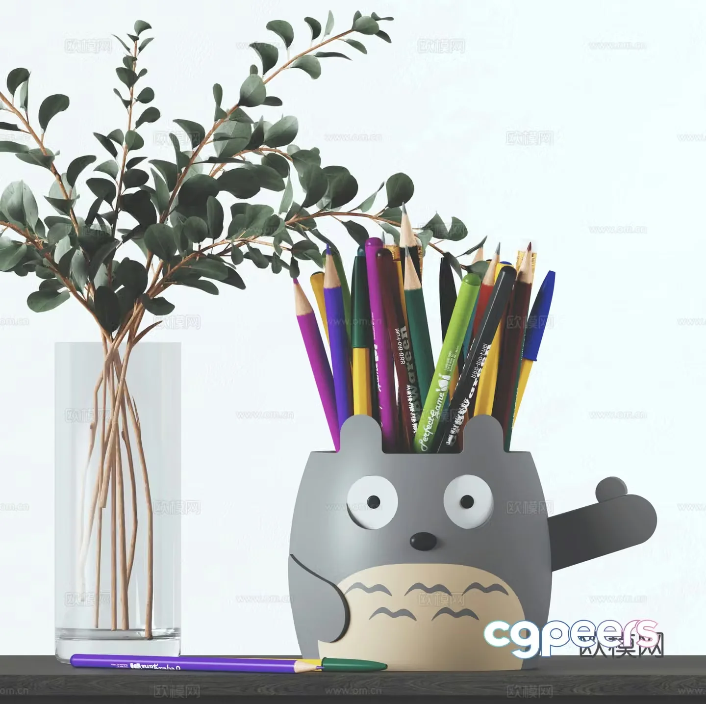 Modern children’s pen holder 3d model