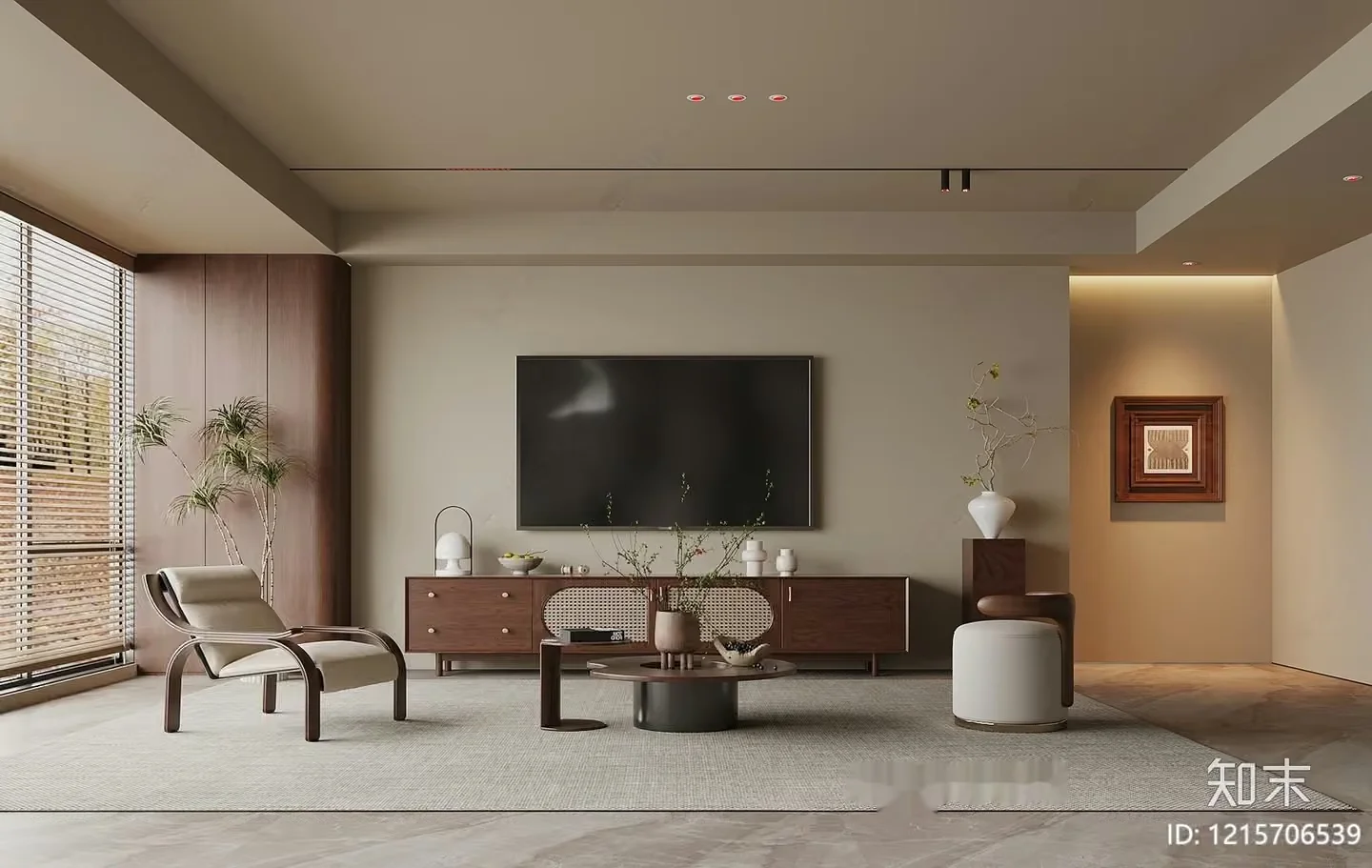 Modern Living Room 3D Model – 16522 – VRAY Render