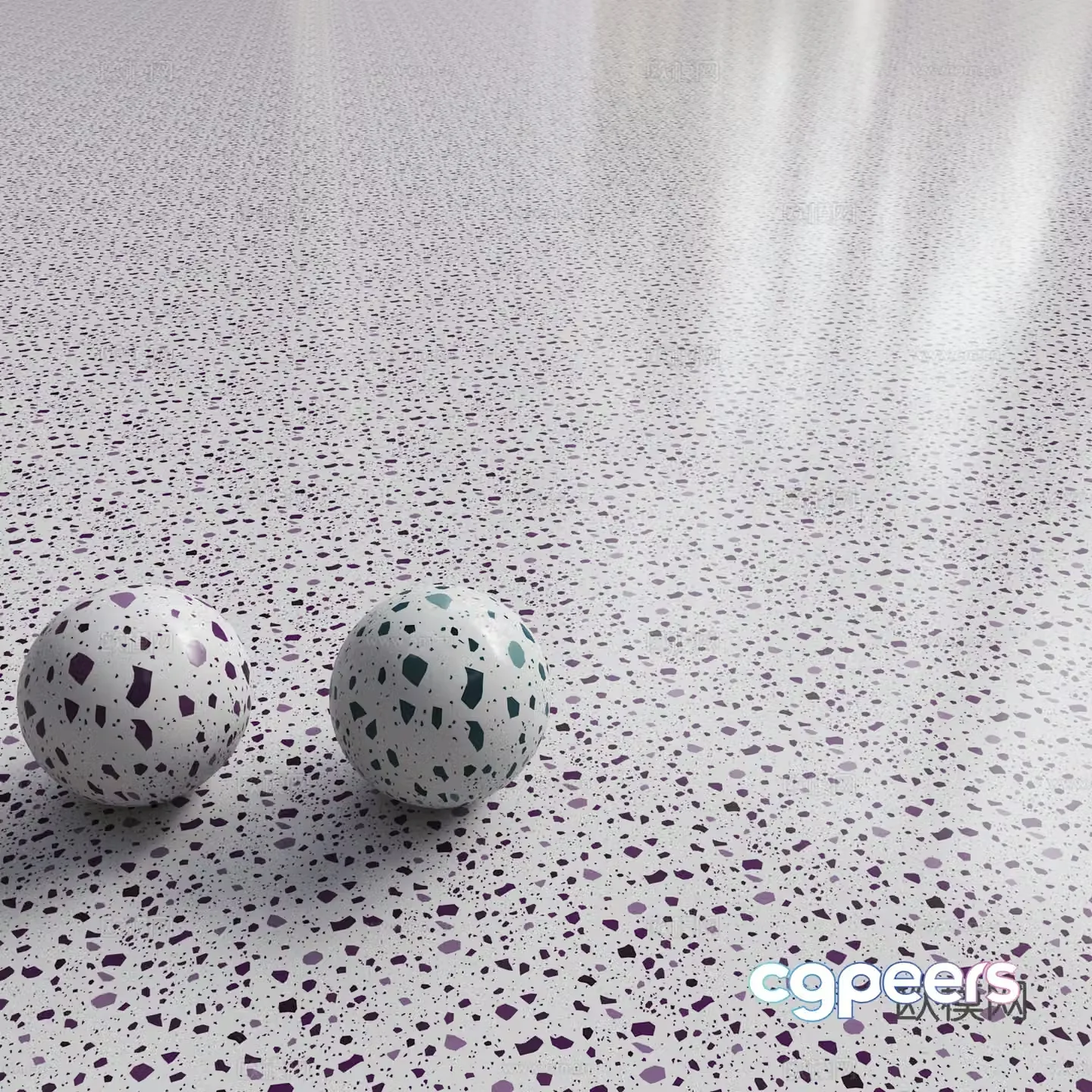Modern terrazzo Modern artificial stone Quartz stone countertop Rubber floor Modern floor glue 3d model