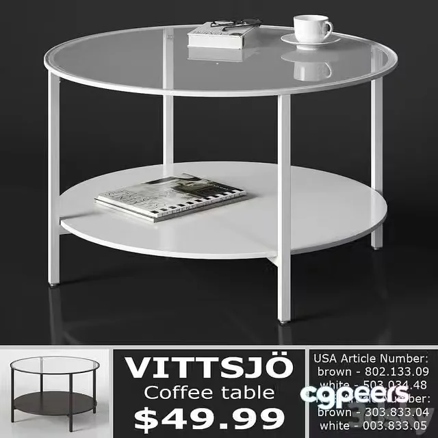 3ds Max Free – IKEA VITTSJO Coffee table