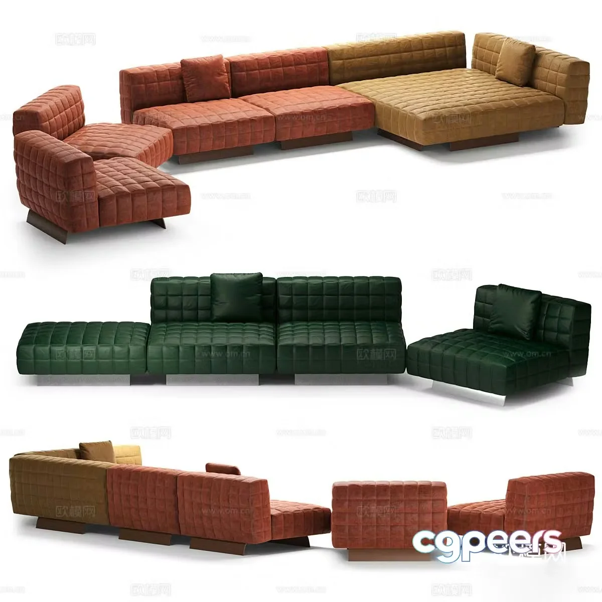Special-shaped sofa spliced â€‹â€‹sofa 3d model