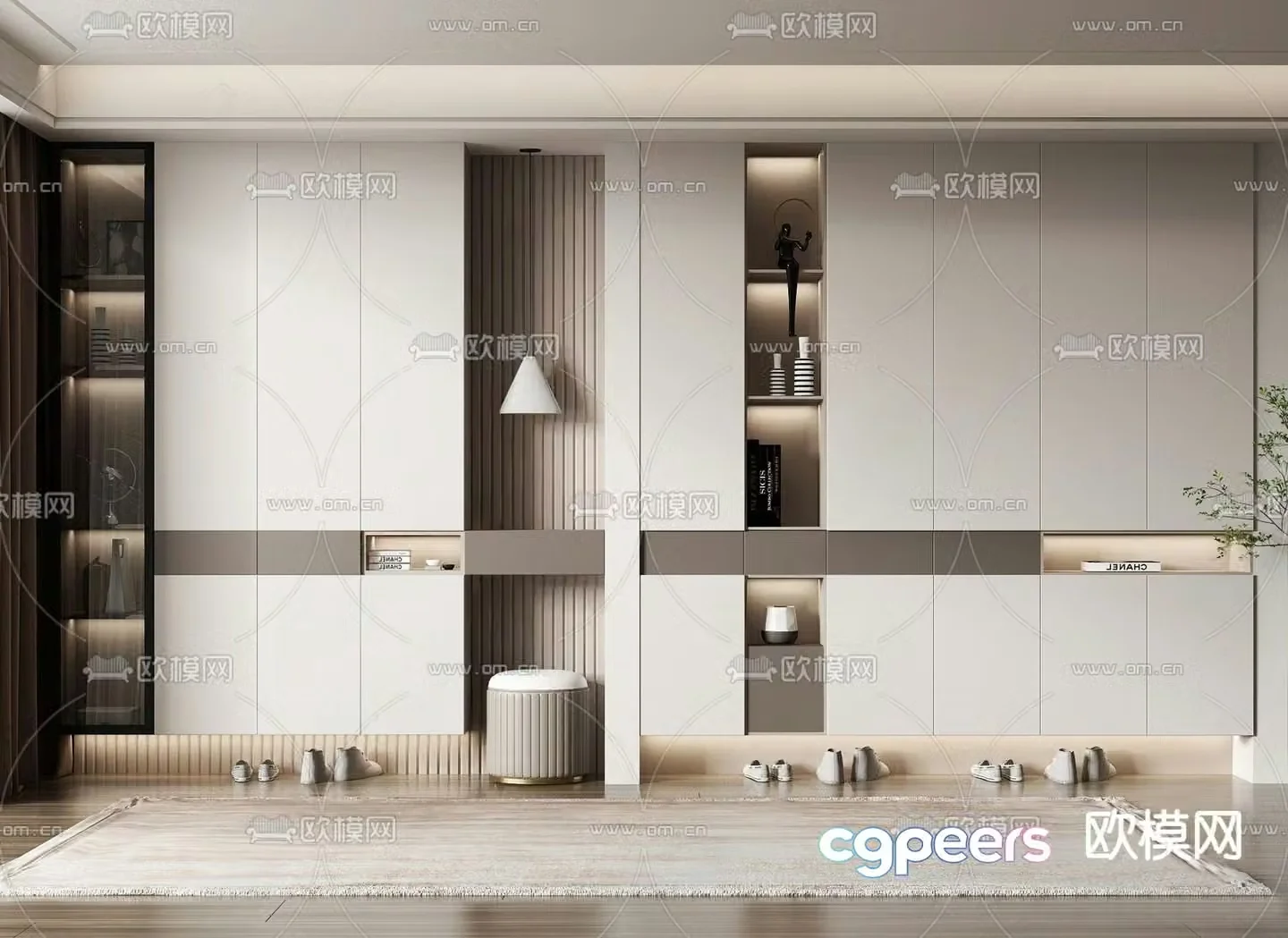 Entrance shoe cabinet 3D model