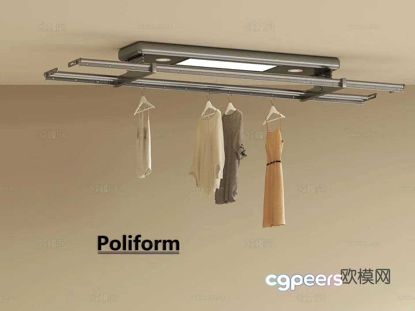 Modern clothes drying rack Electric clothes drying rack 3d model
