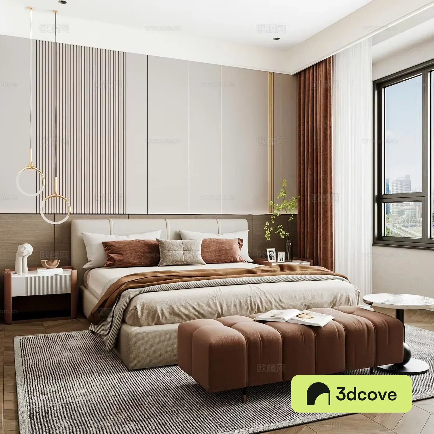 Modern home bedroom Modern bedroom Italian bedroom Simple bedroom Italian bed
