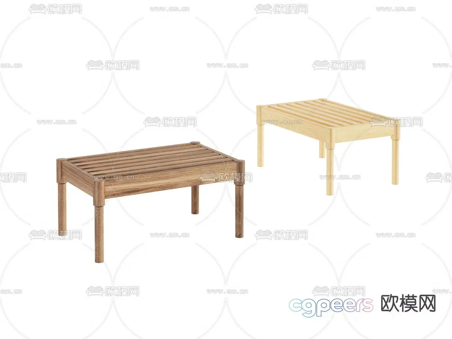 Modern stool wooden stool stool 3d model