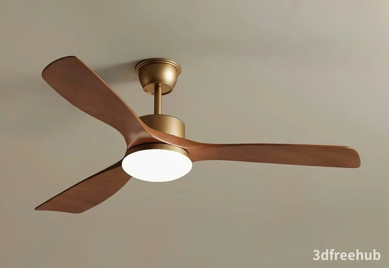 A Gold Light Fixture 3D Model – 3288 – VRAY Render