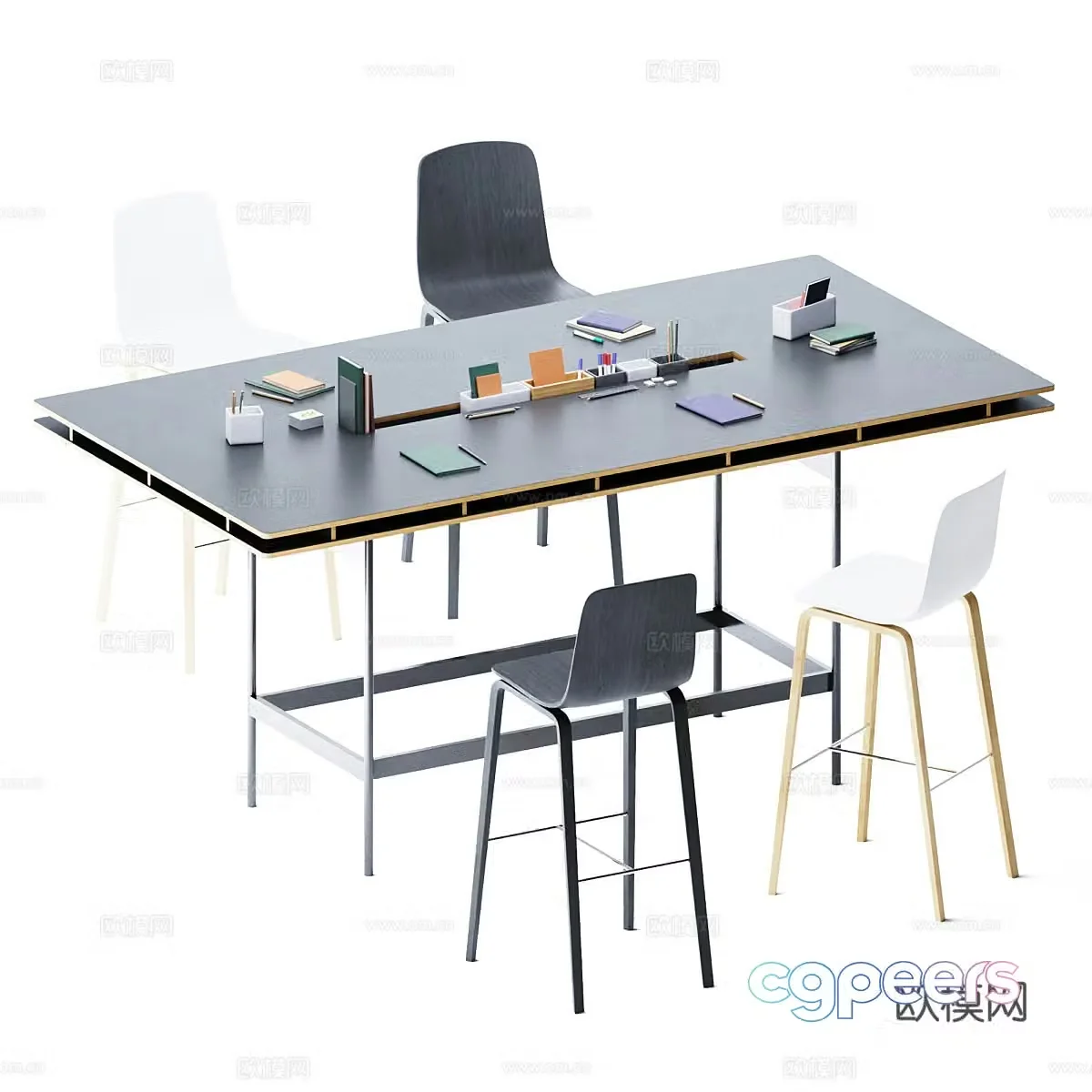 Modern office desk chair 3d model