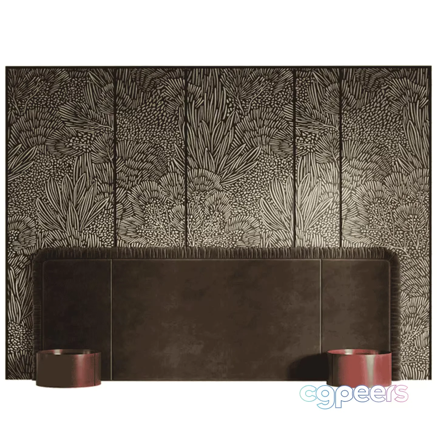 Modern Headboard Design 3D Model – 15826 – CORONA Render
