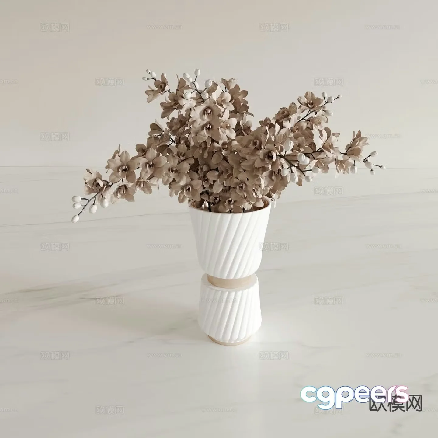 vase floristry flower flower arrangement 3d model