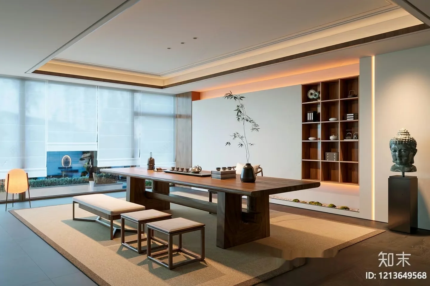 Modern Asian-Inspired Room 3D Model – 7697 – VRAY Render