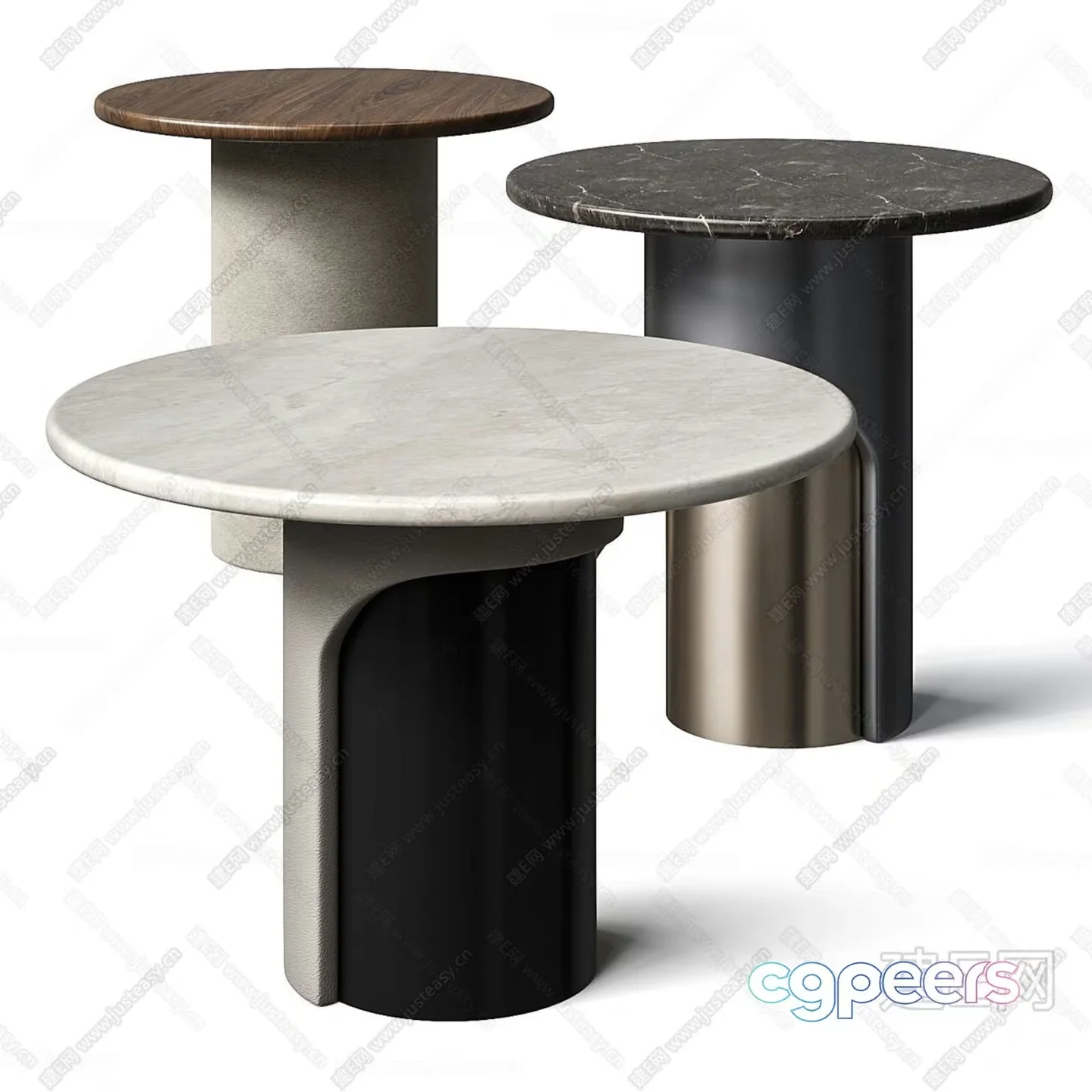 Small Round Tables 3D Model – 12310 – CORONA Render