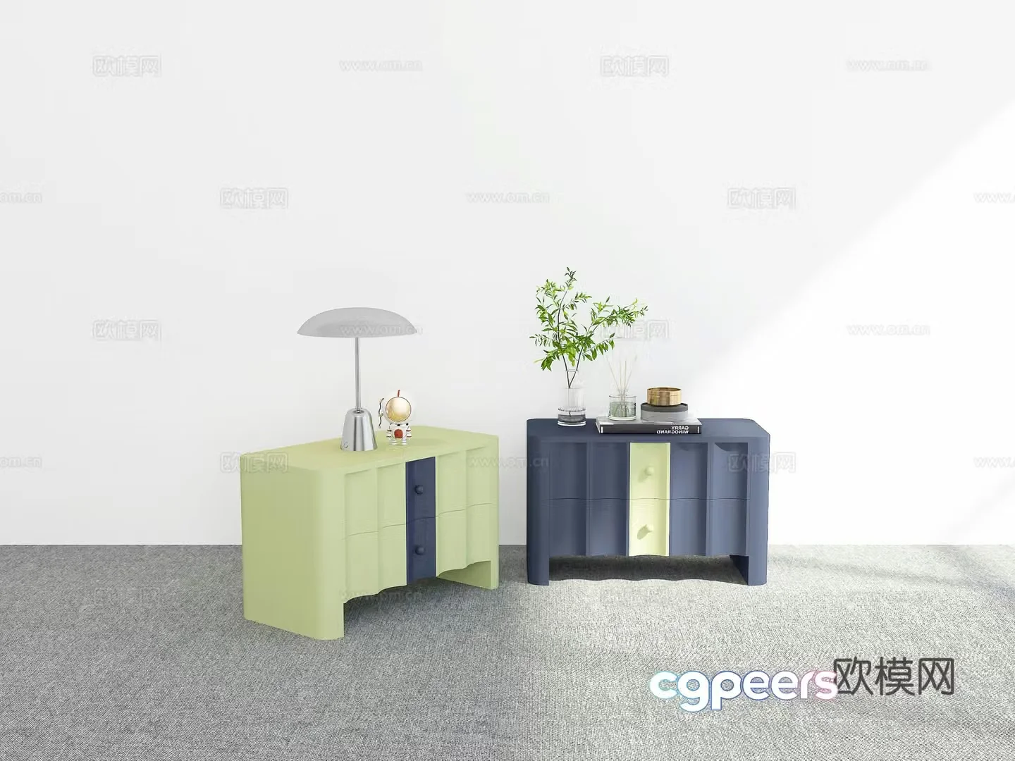 Modern night table 3d model