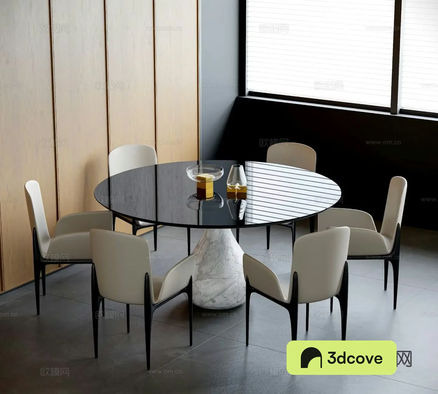 Italian dining table and chairs round dining table