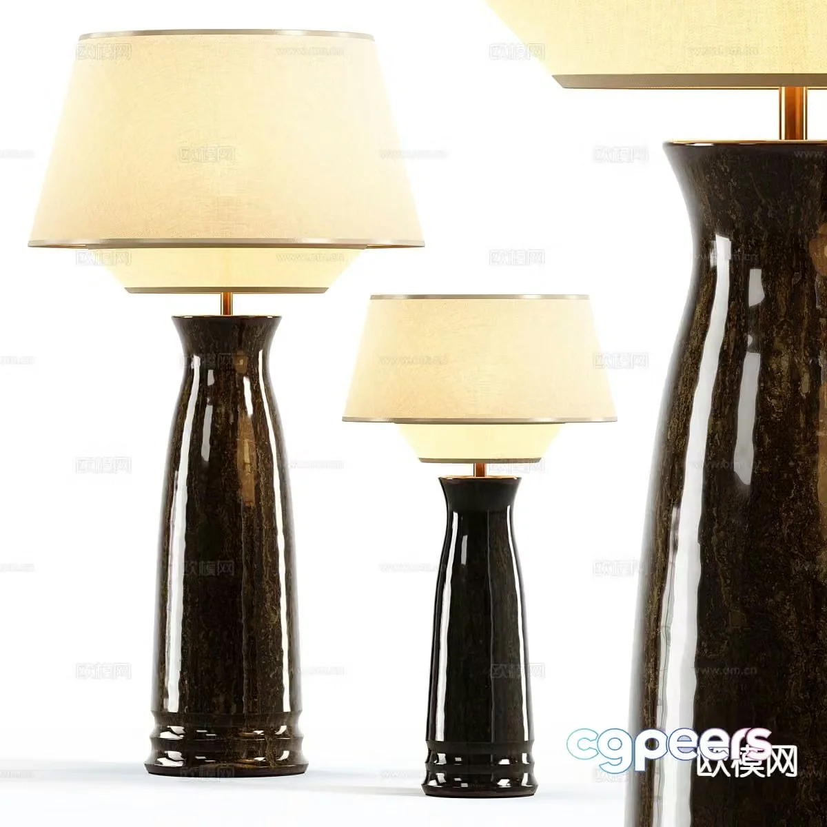 Marble floor lamp 3d model