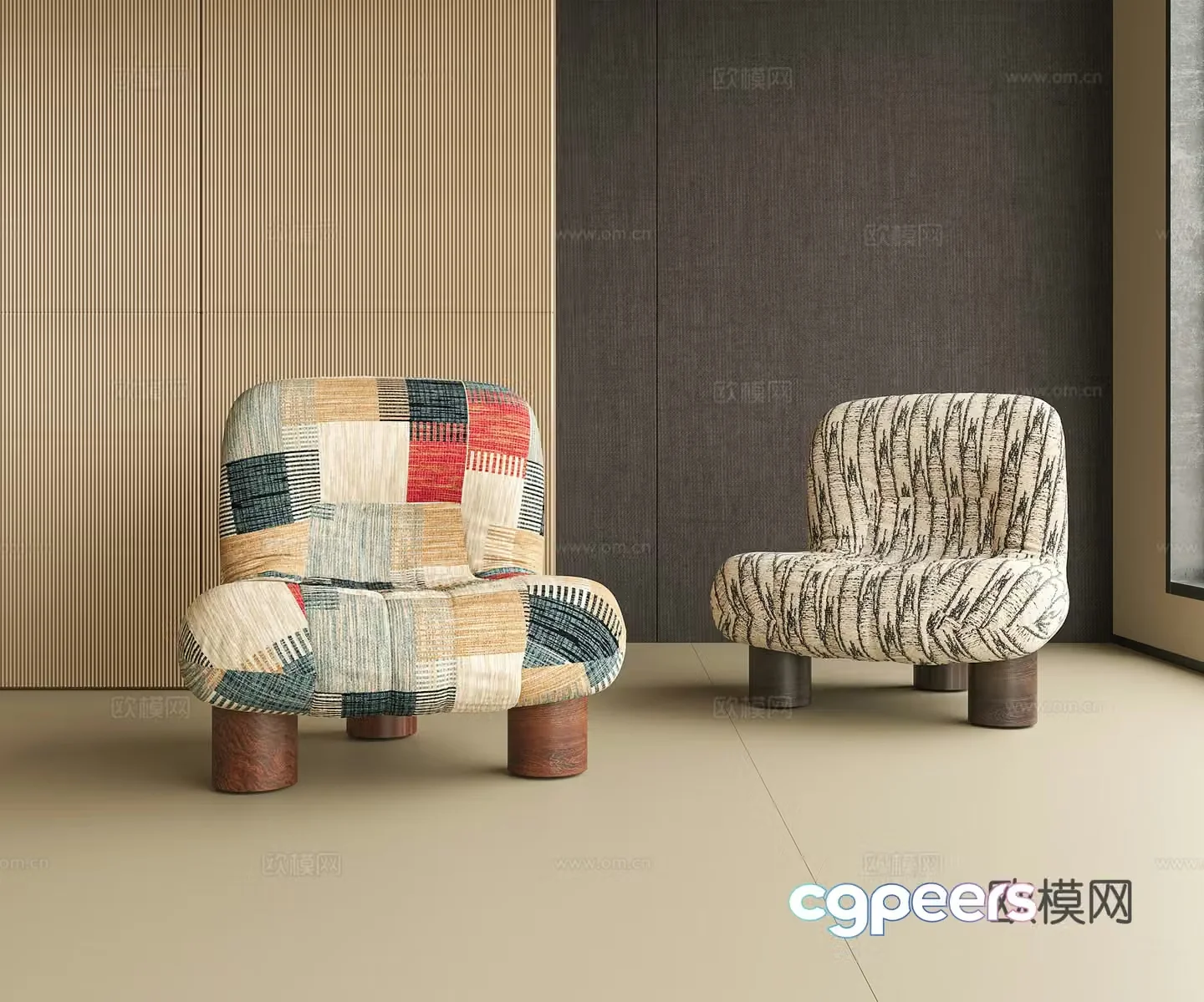 Modern leisure chair 3d model