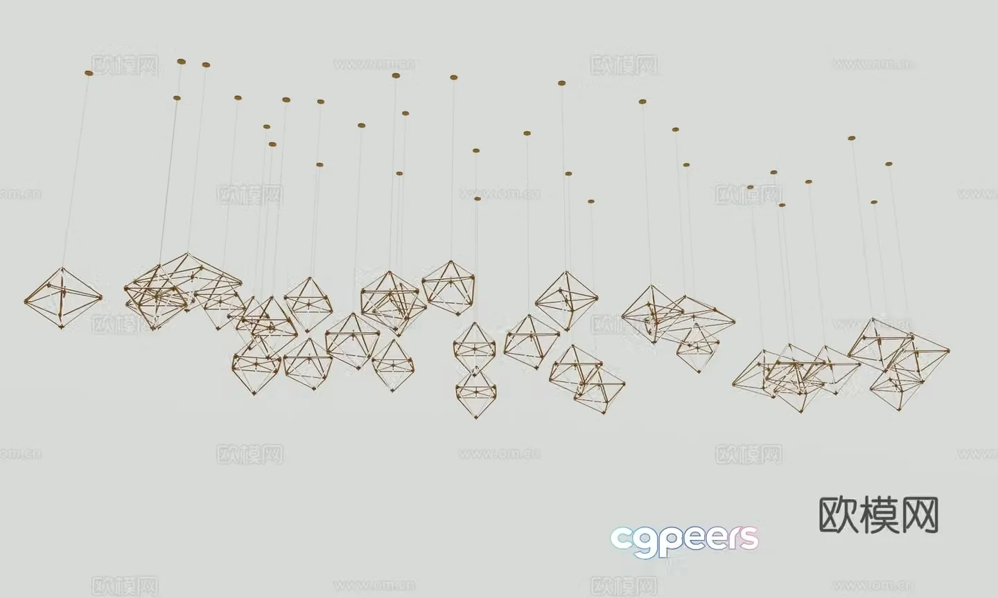 Modern chandelier 3d model
