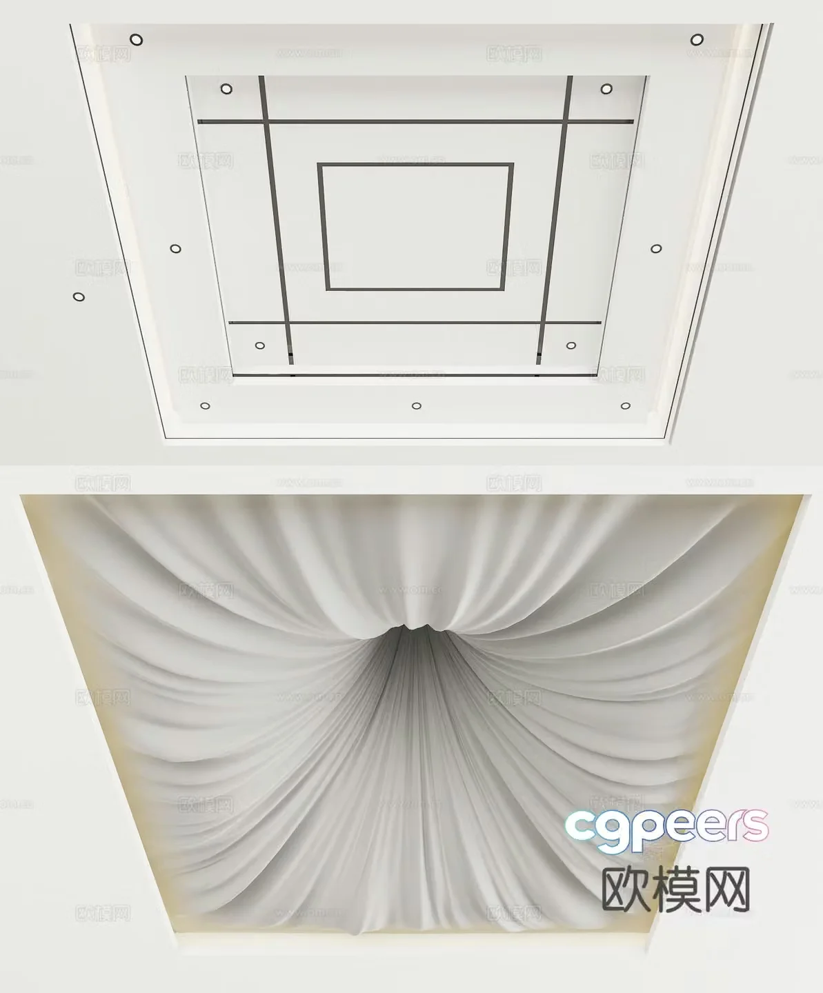 Modern ceiling 3d model