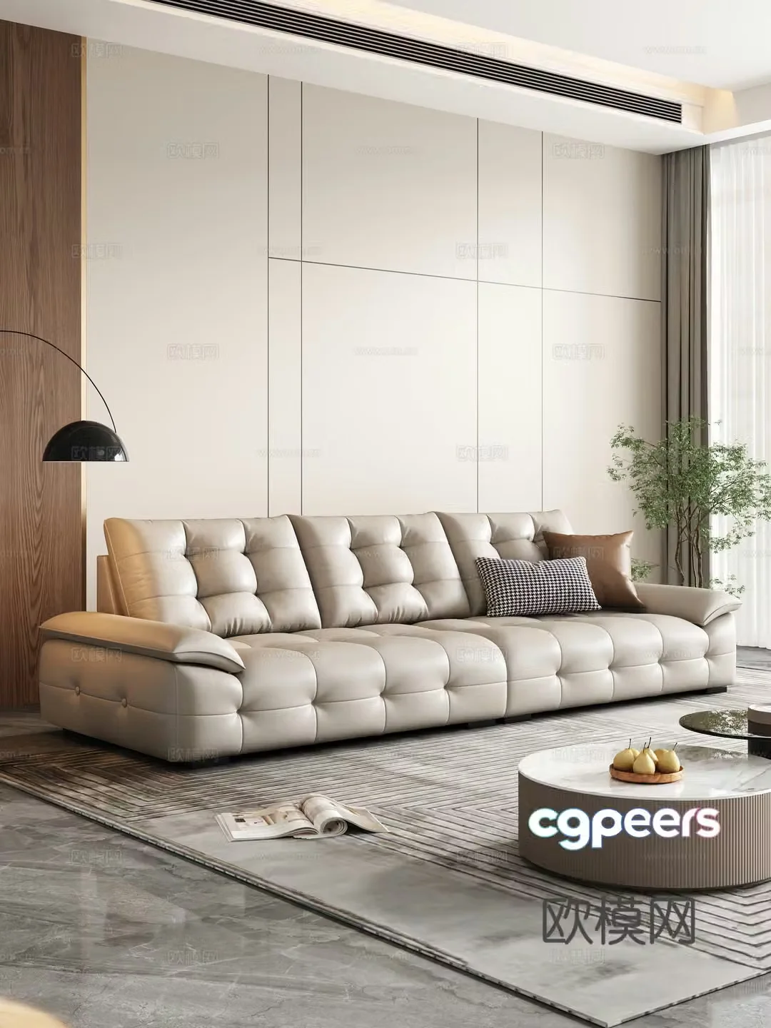 Modern multiplayer sofa 3d model